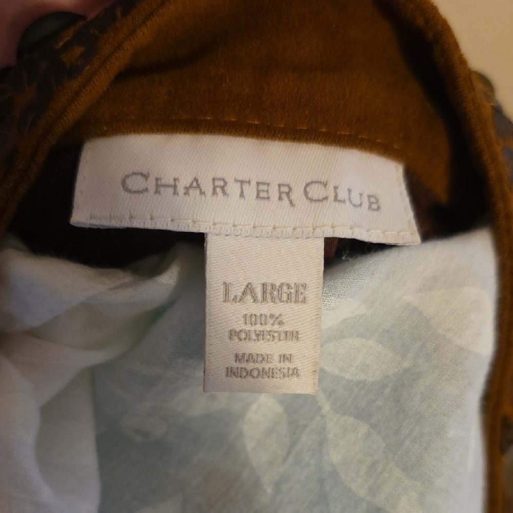 Charter Club Brown Jacket with Decorative Trim [2/$15] - Picture 2 of 7